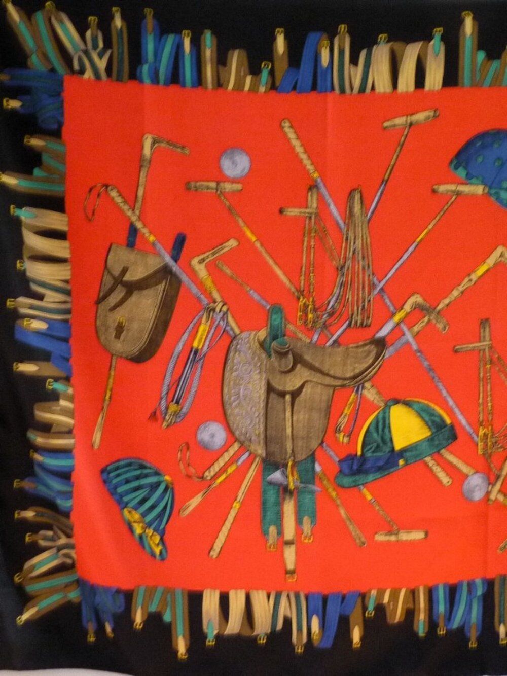 Equestrian silk scarf made Italy